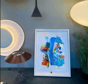 MURANO ASTRATTO CON CORNICE CM. 50X70